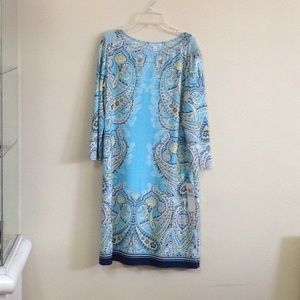 London Times size 12 dress.  NWT light/dark blue